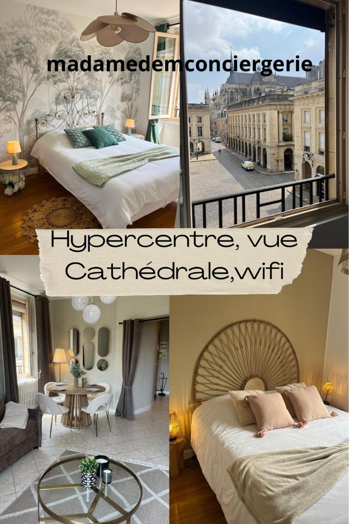 Royal Home, Hypercentre Reims Avec Vue Cathedrale Luaran gambar